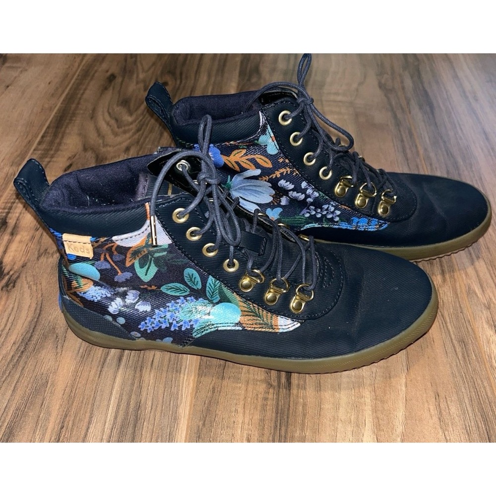 Womens Keds Rifle Paper Scout‎ Boots, Sz 6.5